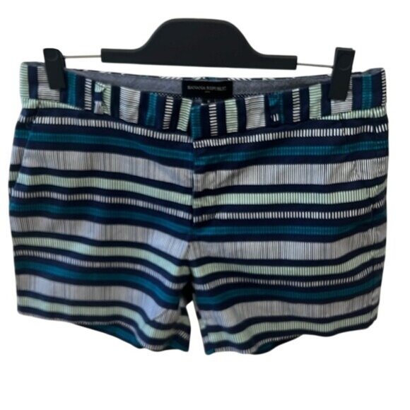 Banana Republic blue striped shorts, size 8 - Picture 1 of 3